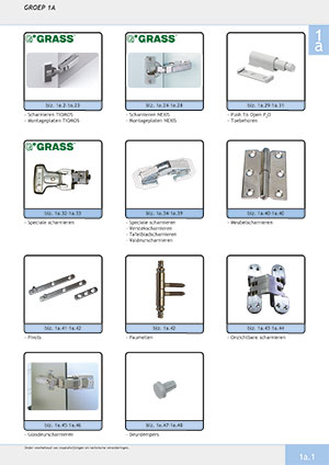 Groep 1a: Meubelscharnieren