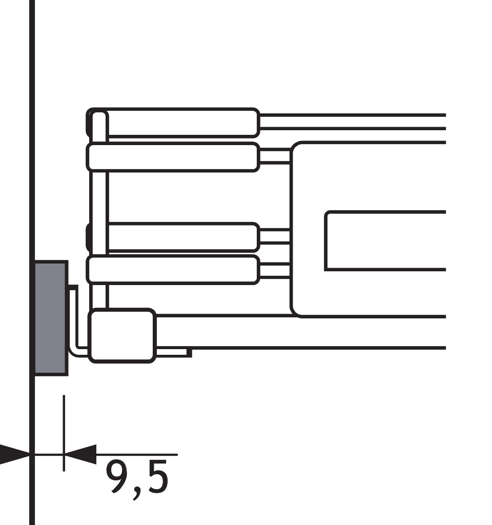 AMARI DISTANCEUR 9,5MM POUR QUADRO GRIS 