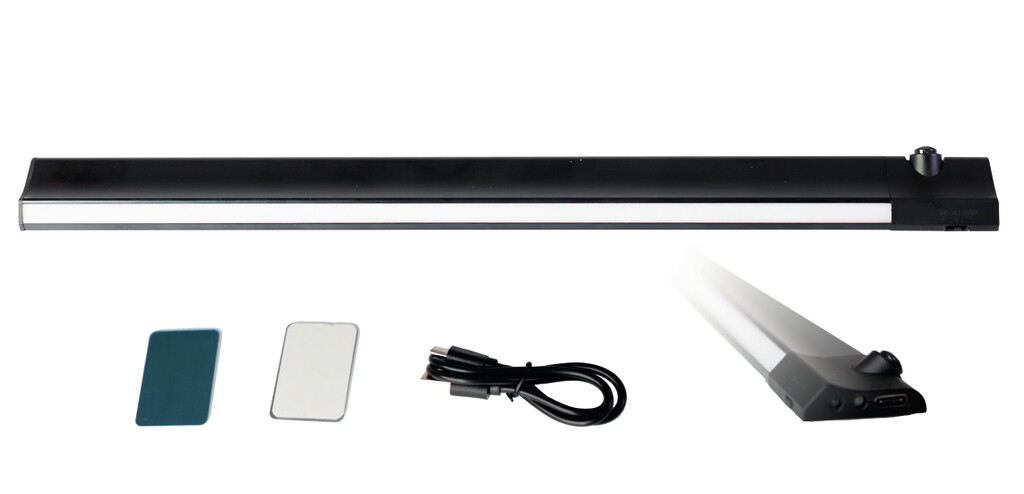 GALAXY LED L.450mm 4000K ZWART USB-C OPLAADBAAR