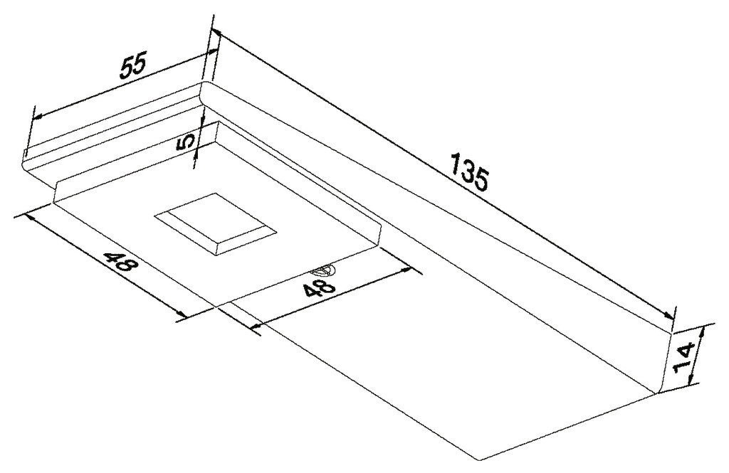 SET QUADRAT LED ALU SET 3 X 3W + SCHAKELAAR