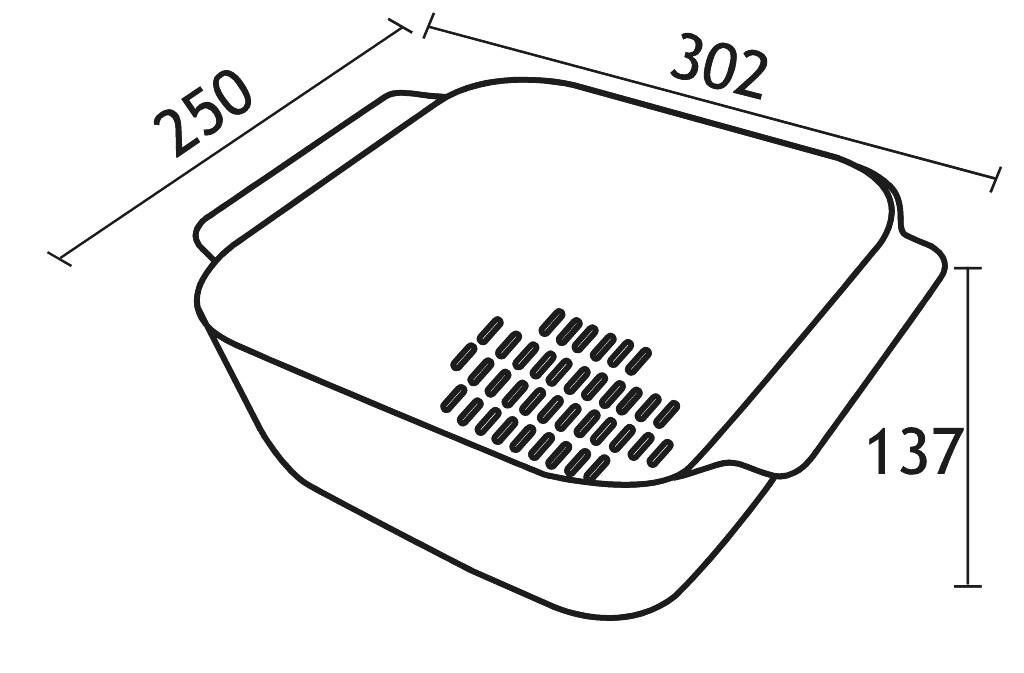 SET-1 STALA PASSOIRE SILICONE NOIR302 X 250 X137 MM