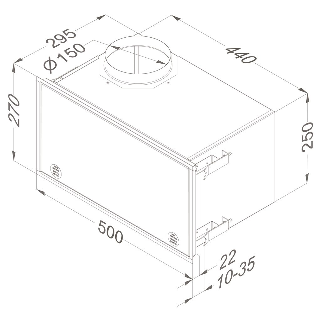 BOX ENCASTR.+MONOBLOCK FILTRE CHARB./BL. POUR 830, 831, 840, 841, 877,878***REMPLACEMENT POUR : NO-831400