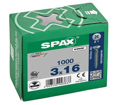 SPAX-S VIS 3.0X16 ZINGUE POZ TF 
