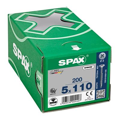 SPAX-S VIS 5.0X110 ZINGUE POZ TF 