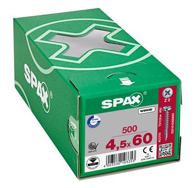 SPAX-S VIJS 4.5X60 VERZINKT POZ PAN 