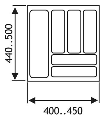 INLEGLADE B401-450 D441-500 2,5MM WIT