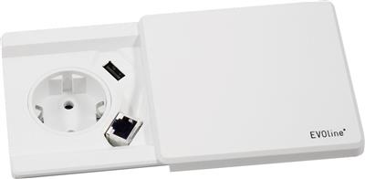 EVOLINE SQUARE 80 QI B/F + CHARGEUR USB BLANC AVEC CHARGEMENT INDUCTIF