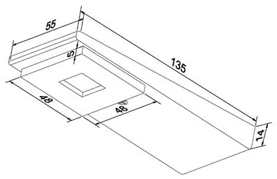 SET QUADRAT LED ALU SET 3 X 3W + SCHAKELAAR