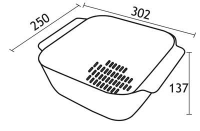 SET-1 STALA PASSOIRE SILICONE NOIR302 X 250 X137 MM