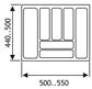 INLEGLADE B501-550 D441-500 2,5MM WIT