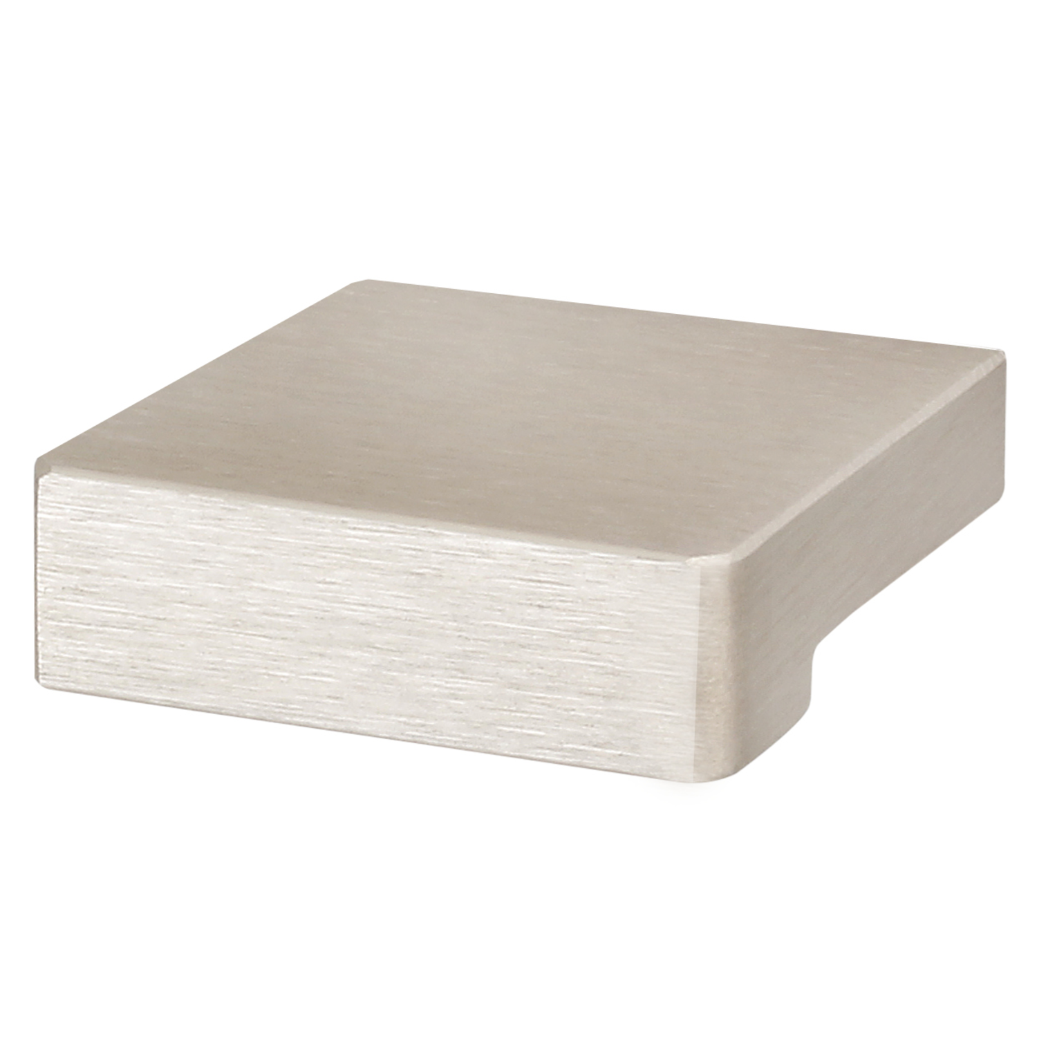 Bouton moka 16mm alu inox look 32x30x10  