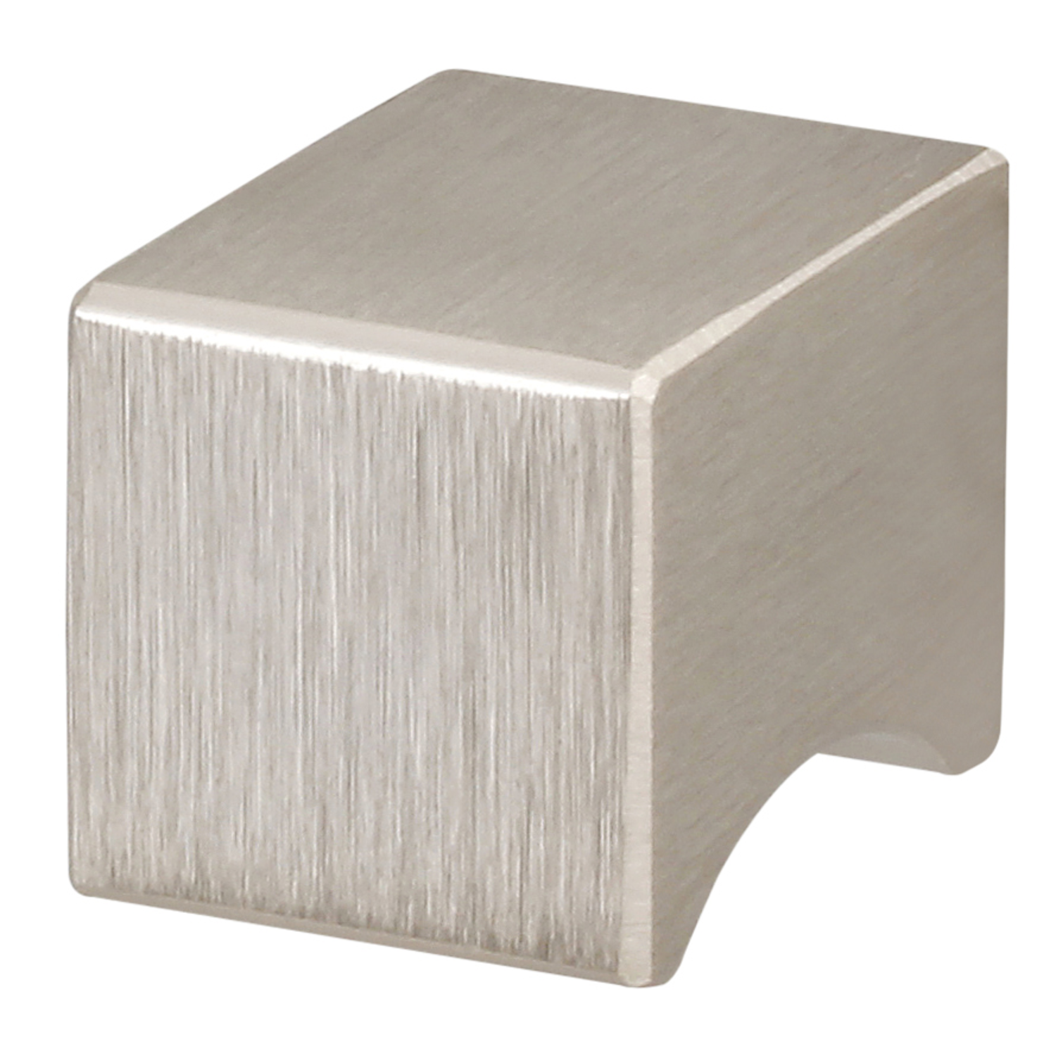 Knop vierkant alu/rvs 19x19 h:26mm