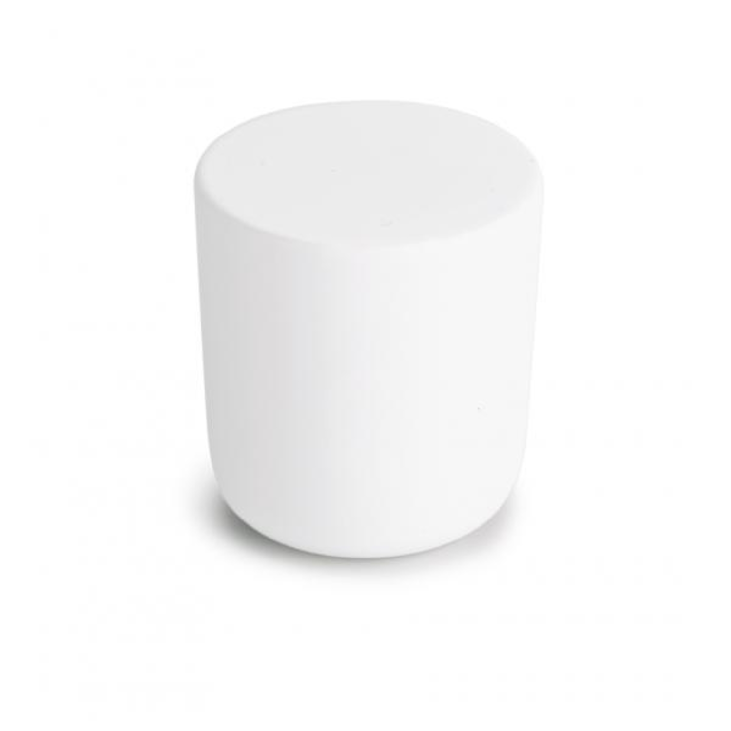 Bouton zmc conique rond diam 25mm blanc mat 