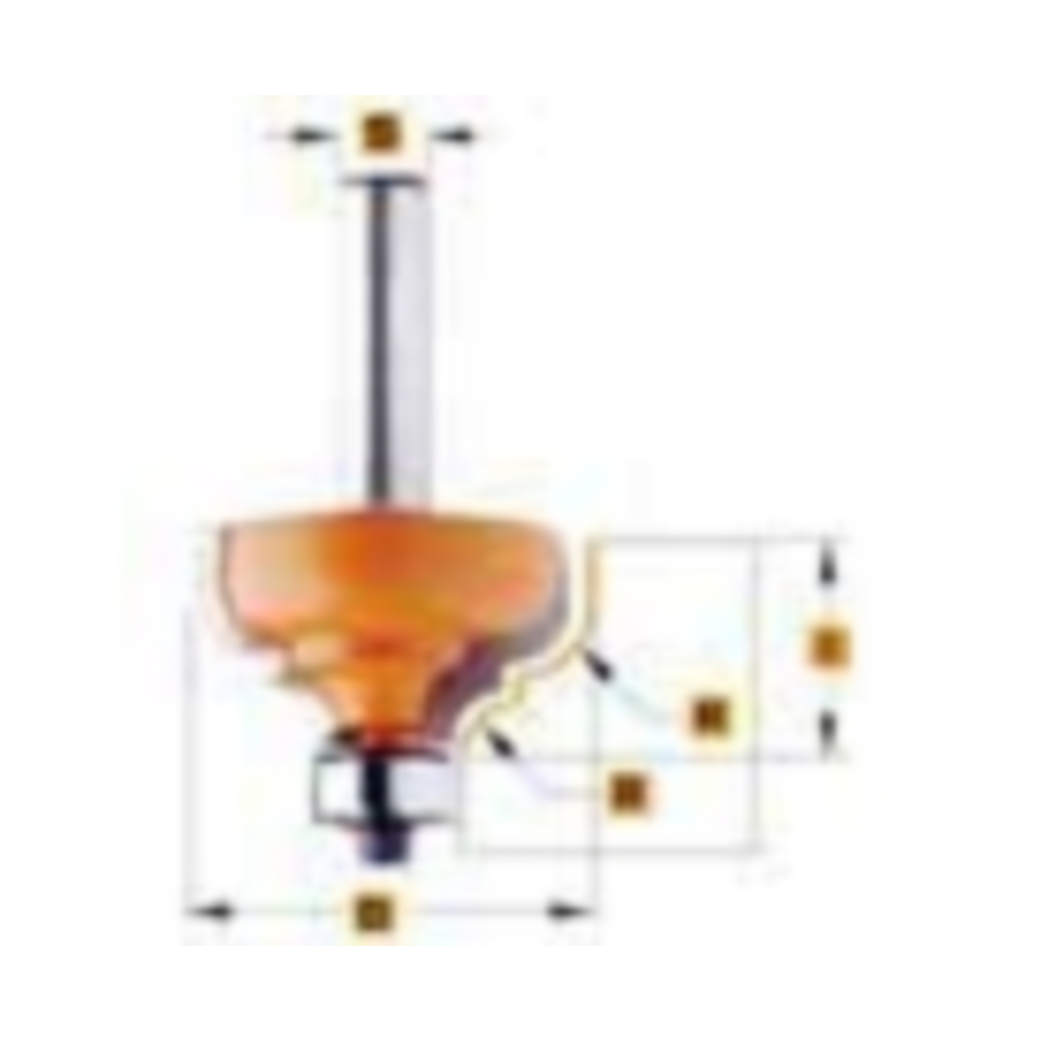 Fraise pour moulures décorative  r=6,4-4,8