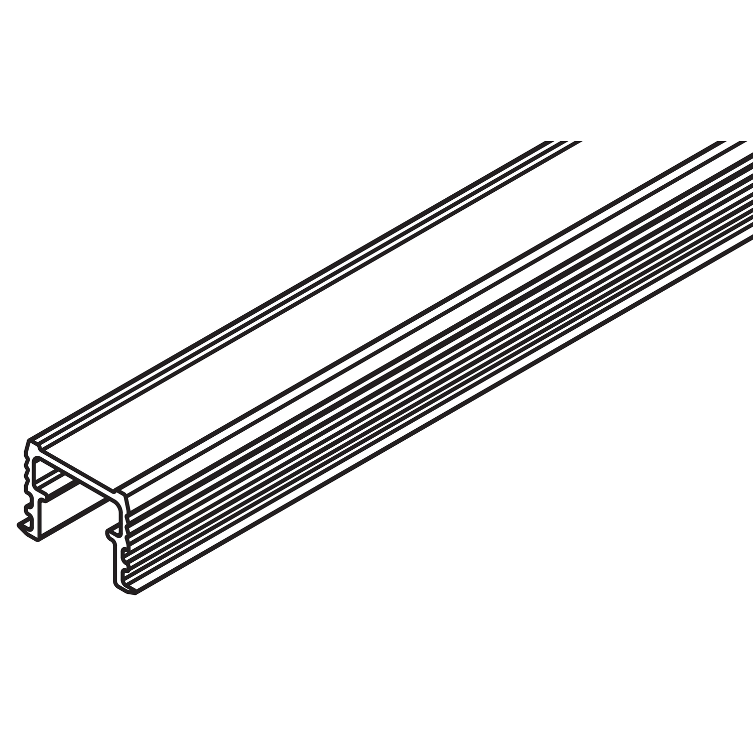 Hawa Regal geleidingsrail 18x16mm, 3500mm