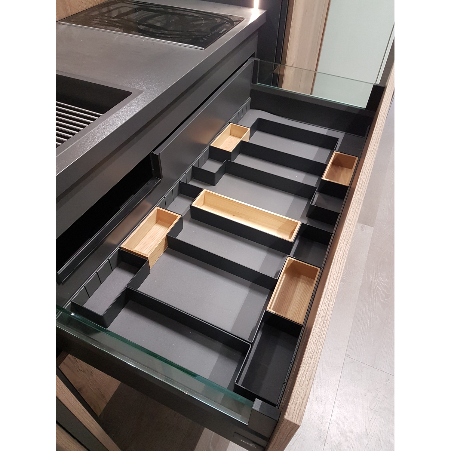 Os répart range-couverts c 120cm h 5,1 cm gris ard 