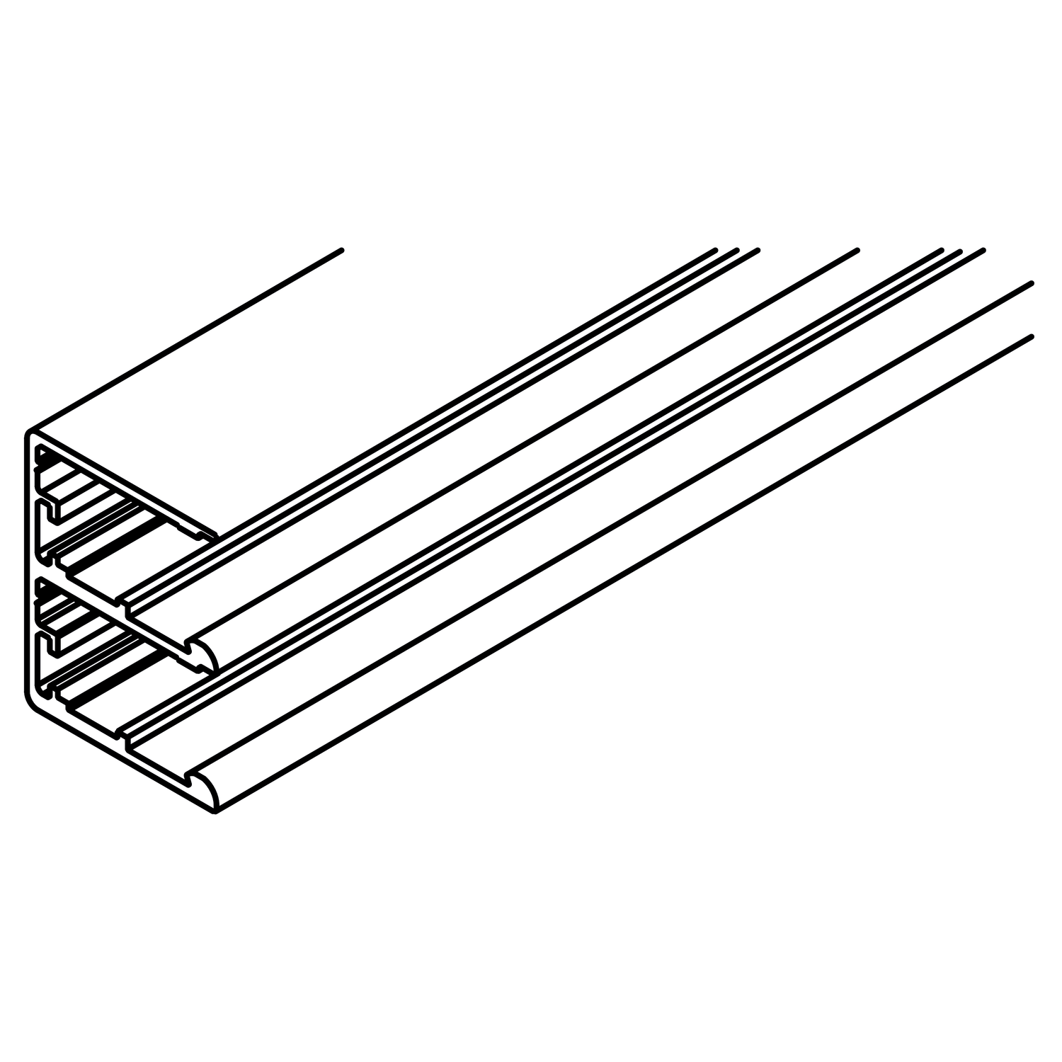 Hawa Combino 50 double rail amorti 3500mm