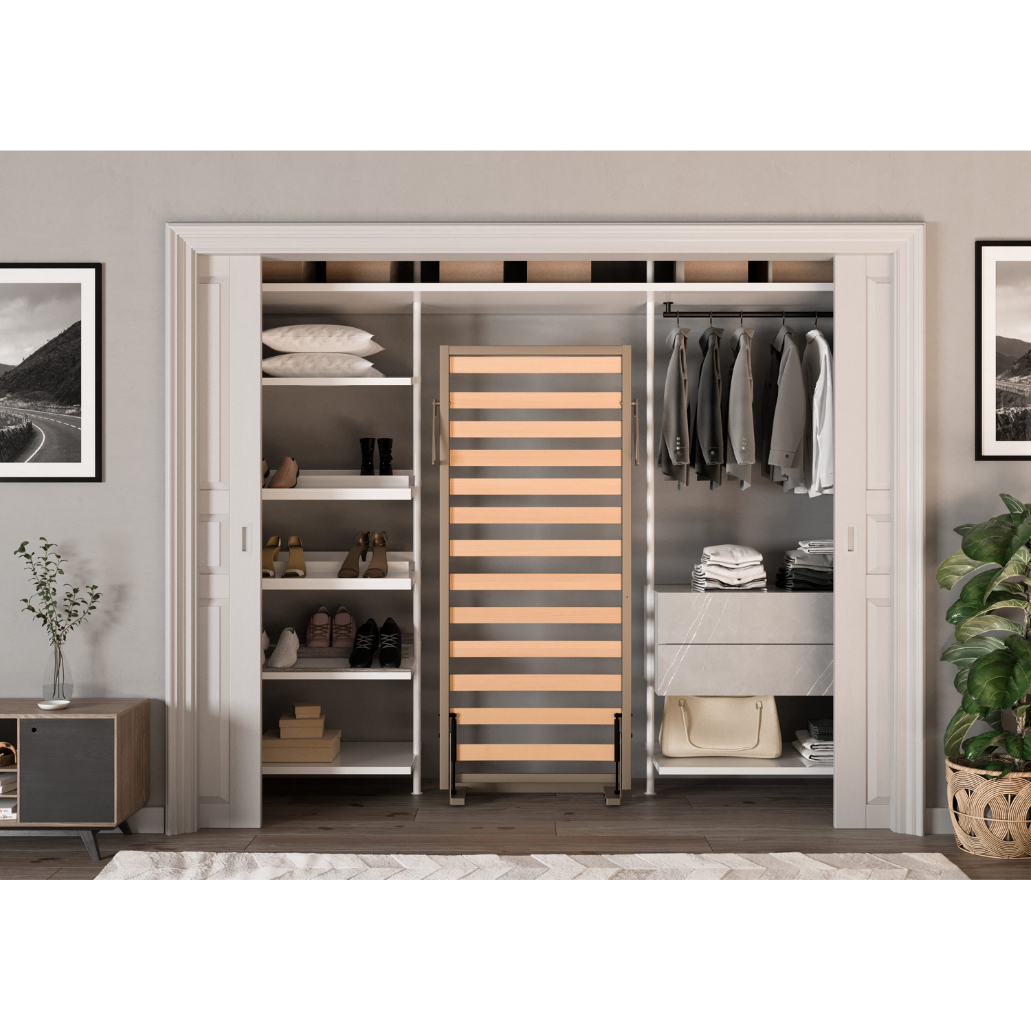 Speedy lit escamotable garderobe 93x202 