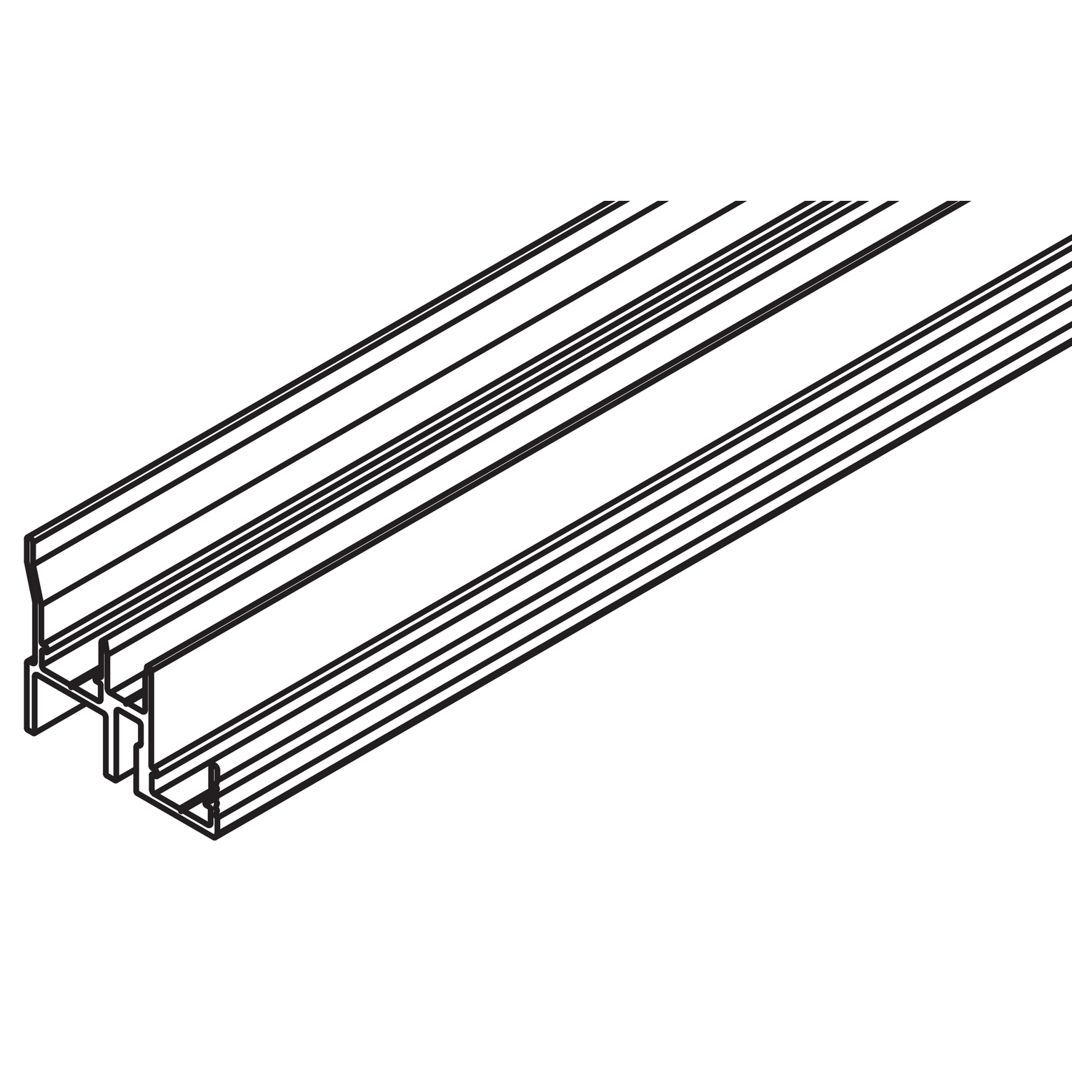 Hawa Combino FS rail de guideuren 2,5m 