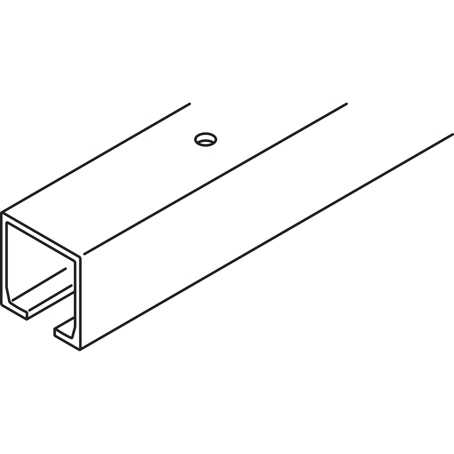 Hawa Porta looprail alu 1700mm