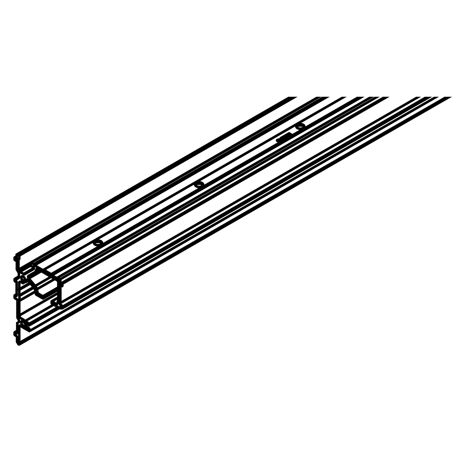 Hawa Porta GF looprail alu 2500mm