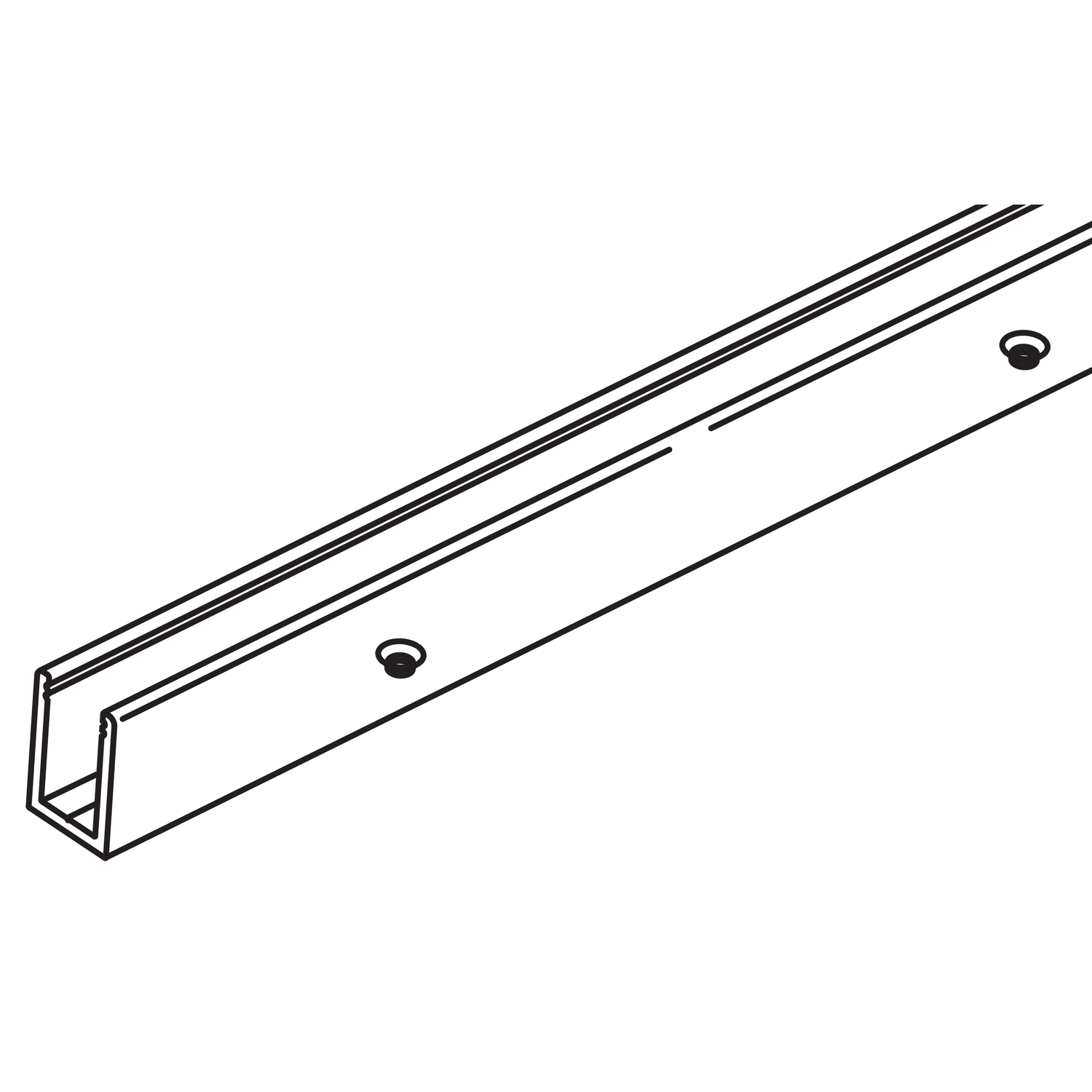 Hawa Porta GF/GWF U-profiel voor vast glas alu