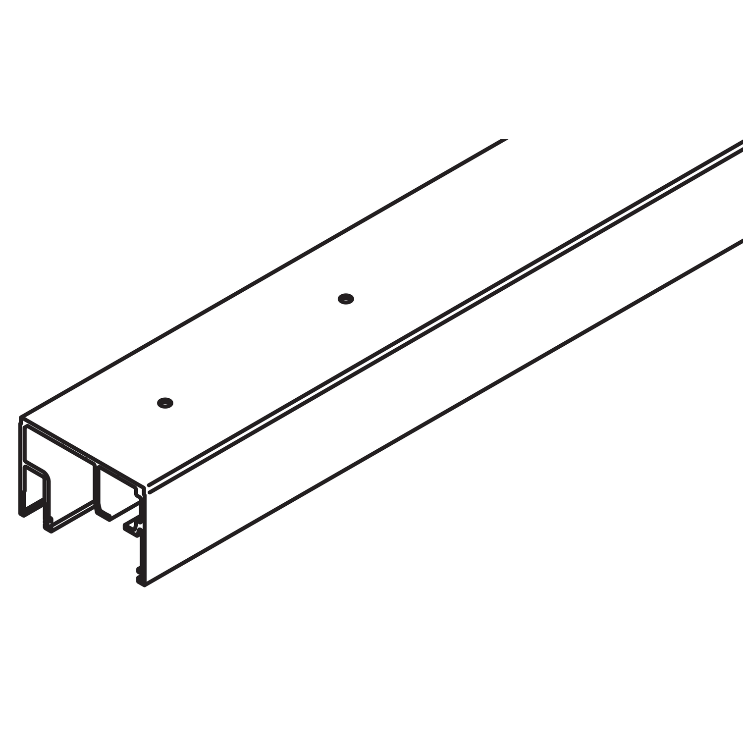 Hawa Porta GWF rail noir 3500mm 