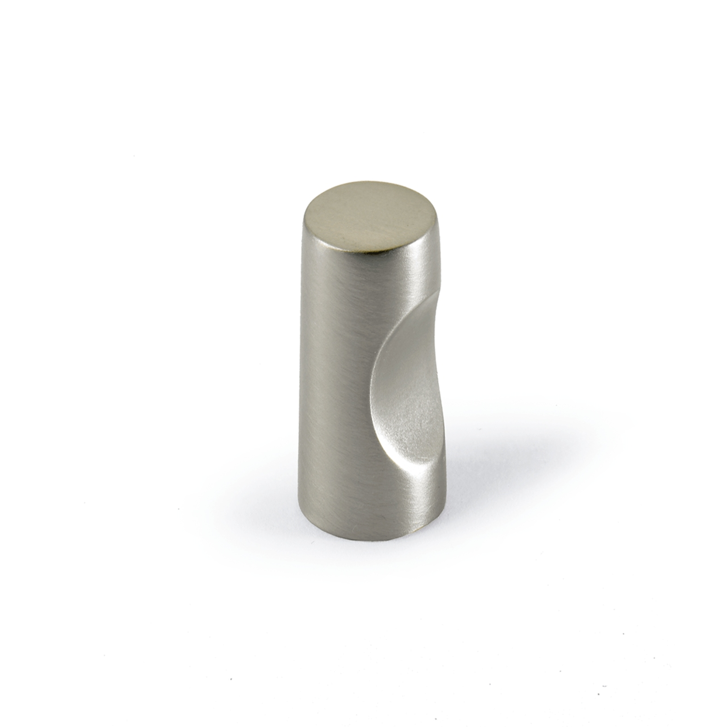 Bouton Almus, H 23 mm, ø 12 mm, aspect inox brossé