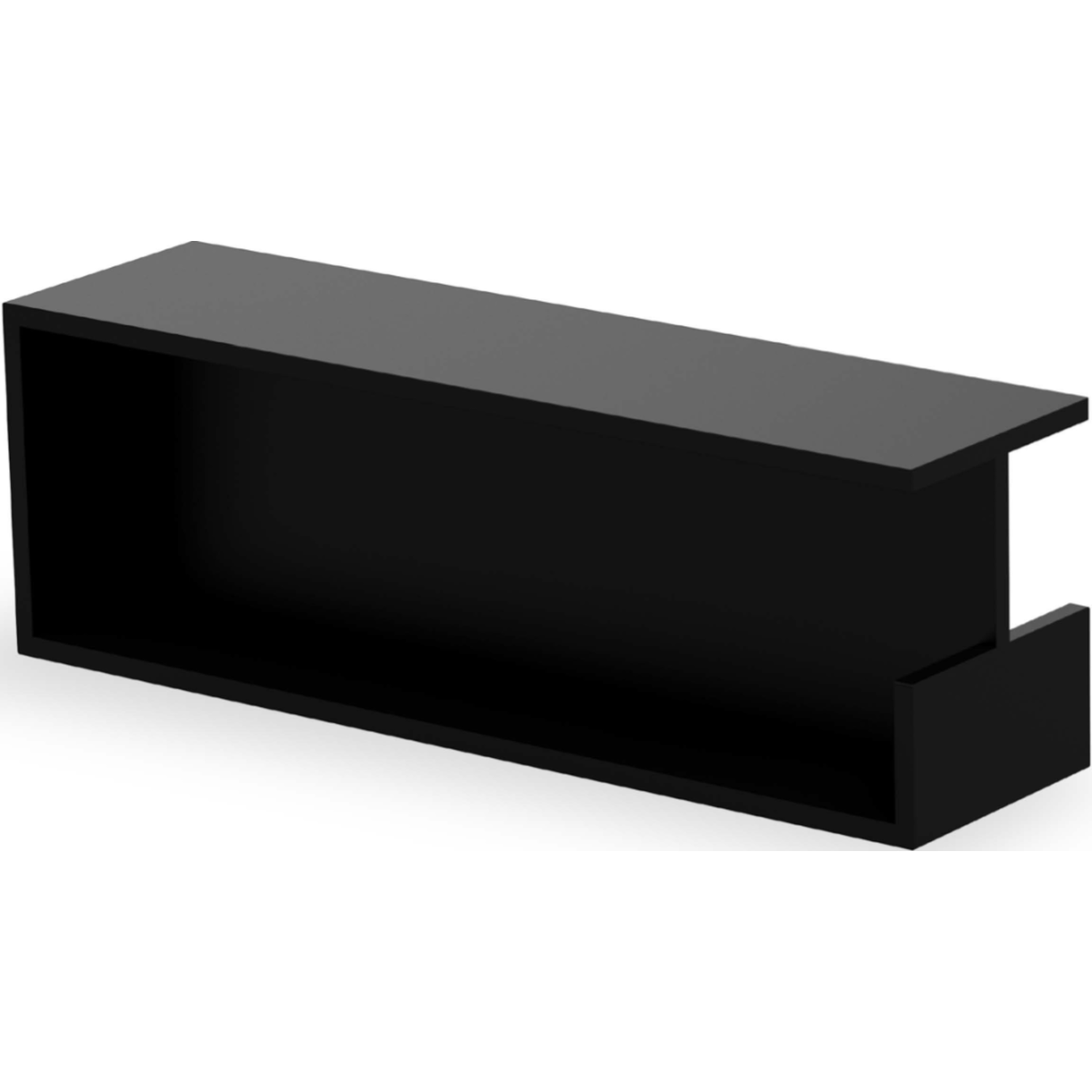 Schuifdeurgreep kube 150x50x40mm zwart