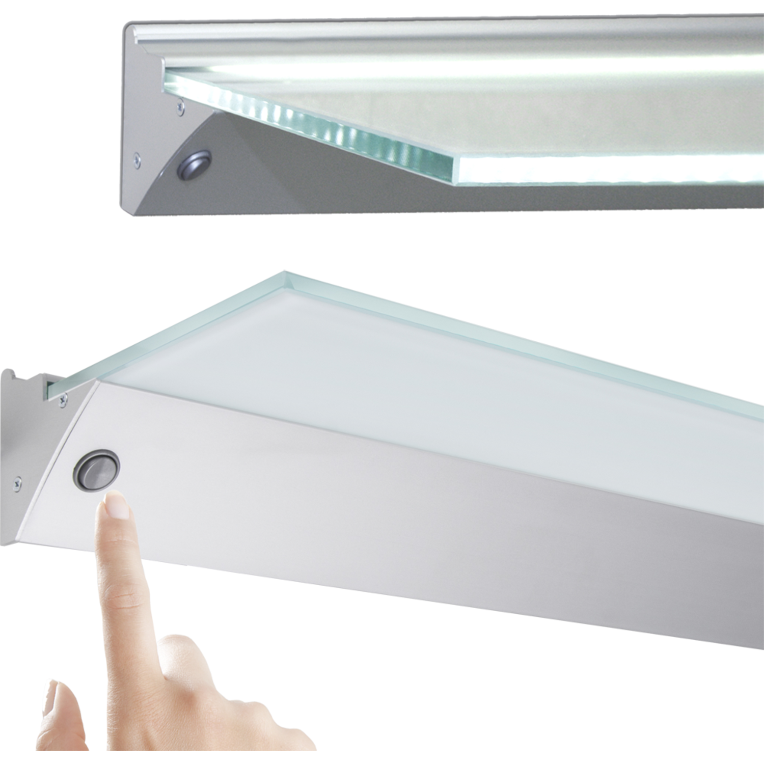 Mono teo led tablette verre 600mm 3W 230V 4000K 