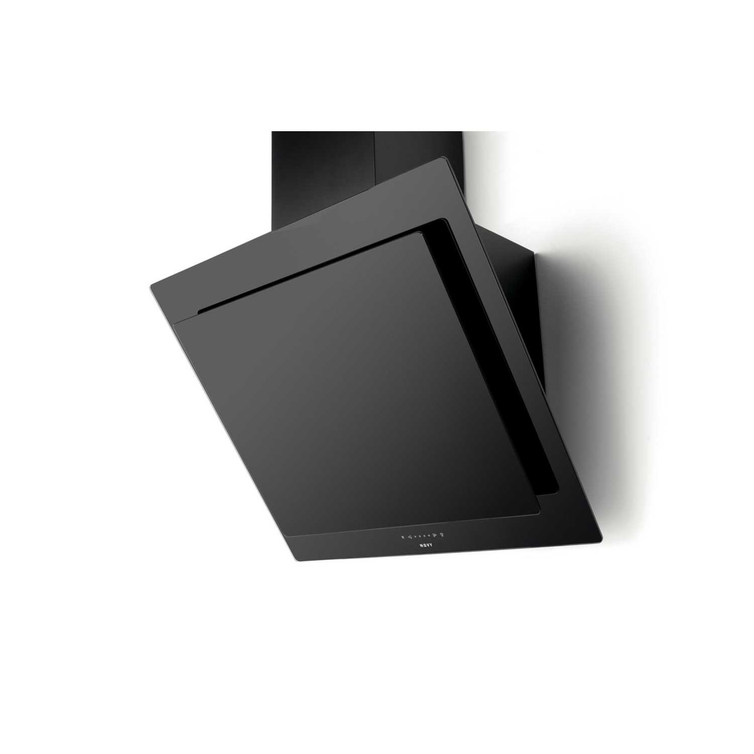 Novy Vision 75 cm noir verre/noir hotte murale 