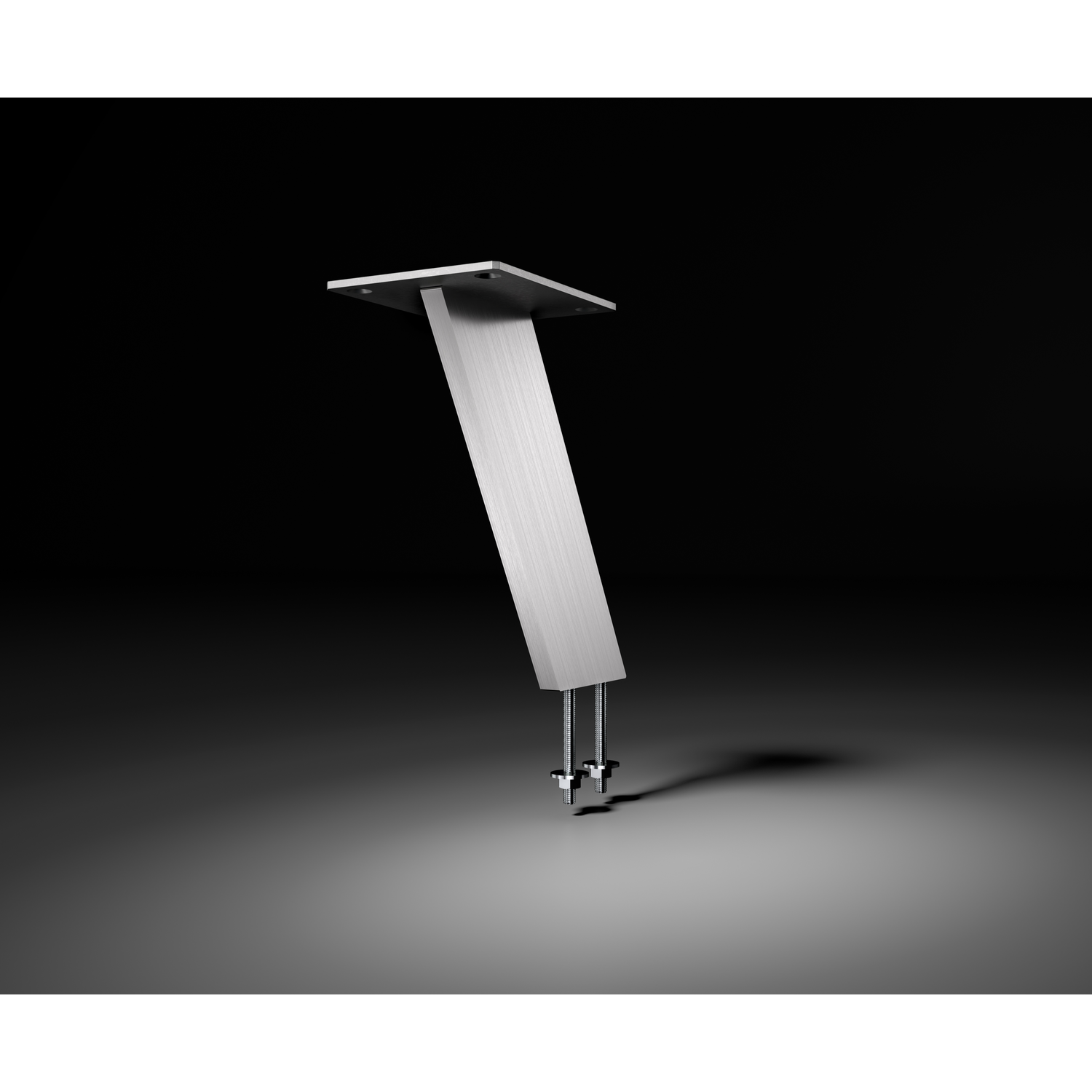 Support de bar korfu incliné  h:170mm look inox  