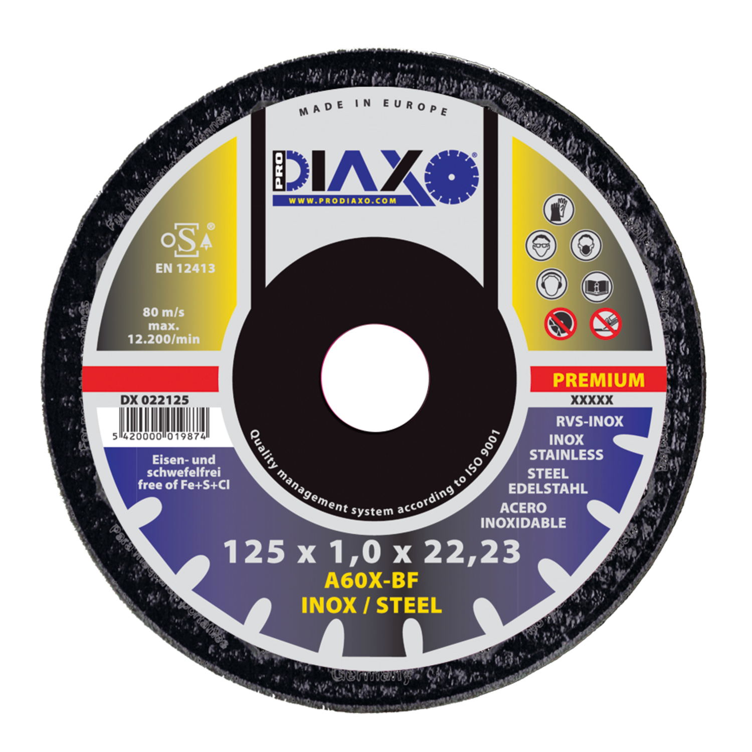 Snijschijf inox/staal 115x1mm