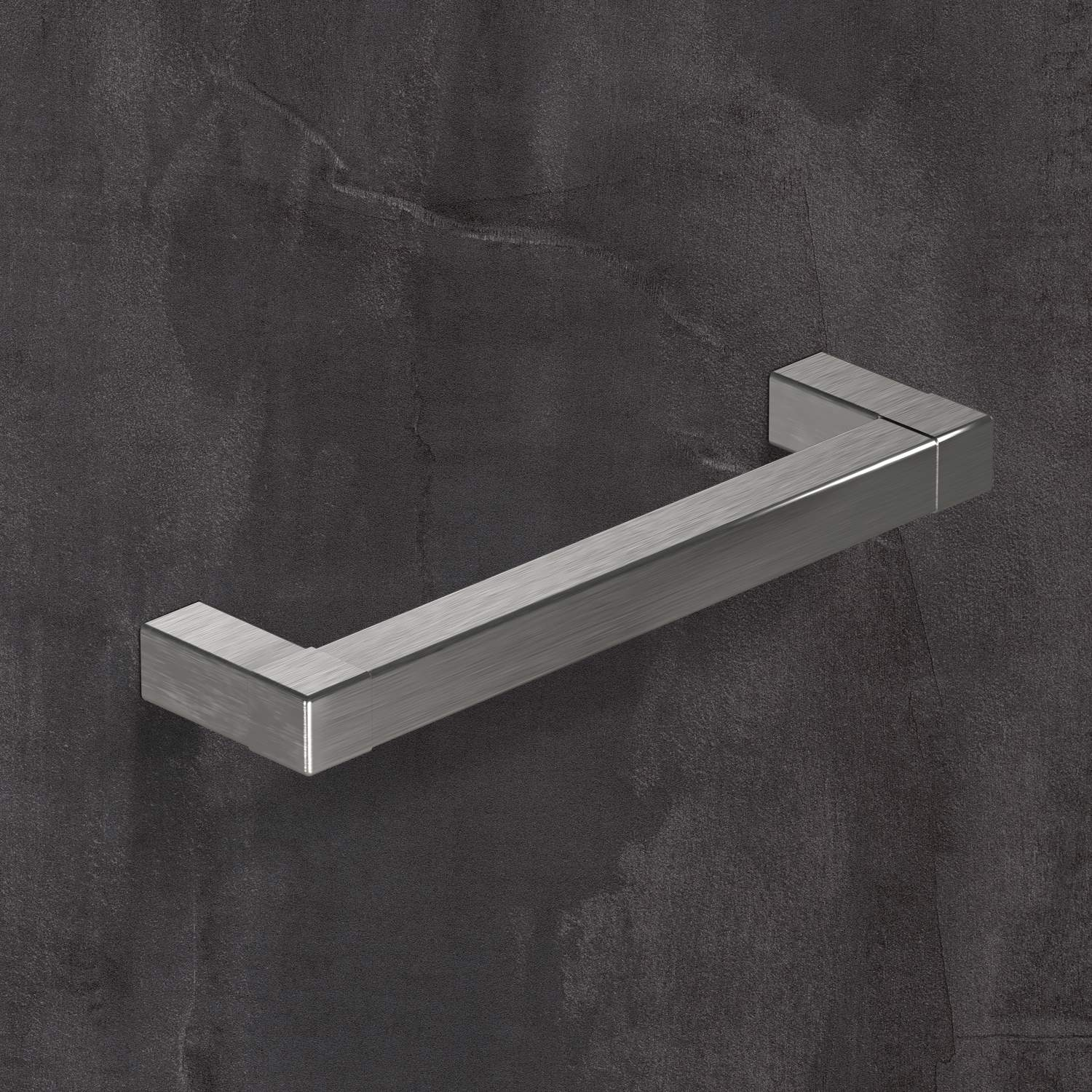 Poignée Cadro, entraxe de perçages 128, L 140.5 mm, B 12.5 mm, H 35 mm, aspect inox brossé