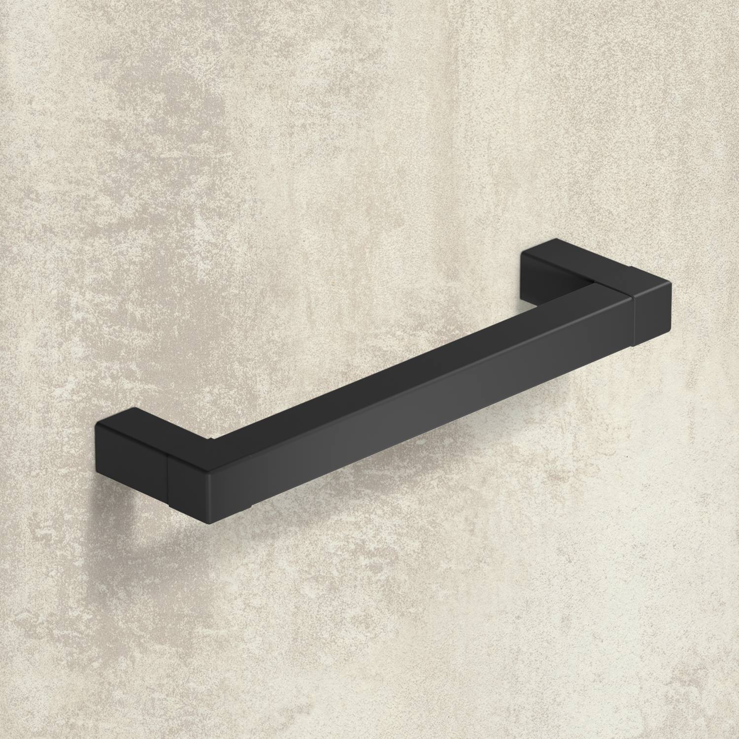 Greep Cadro, boorafstand 128, L 140.5 mm, B 12.5 mm, H 35 mm, mat zwart