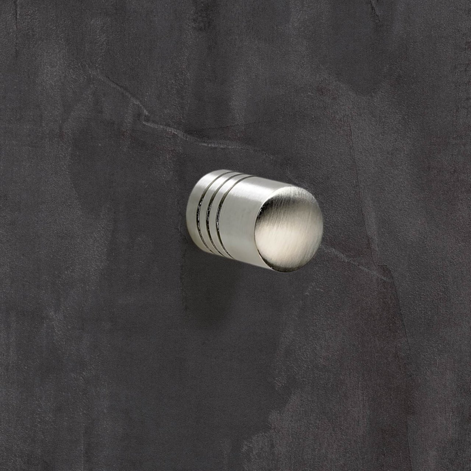 Knop Agrinum, H 22 mm, ø 14 mm, roestvrij staal geborsteld