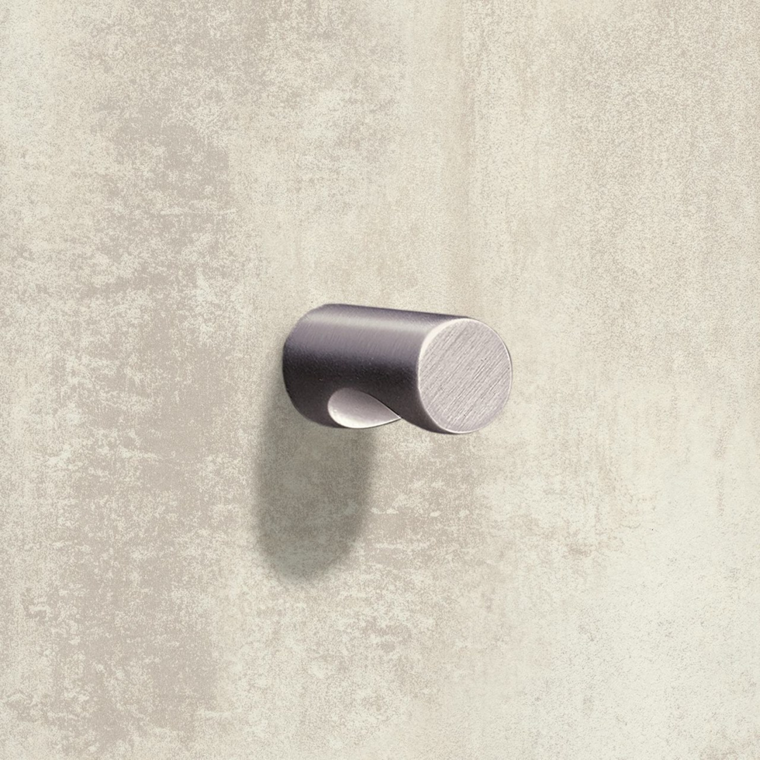 Bouton Almus, H 23 mm, ø 12 mm, aspect inox brossé