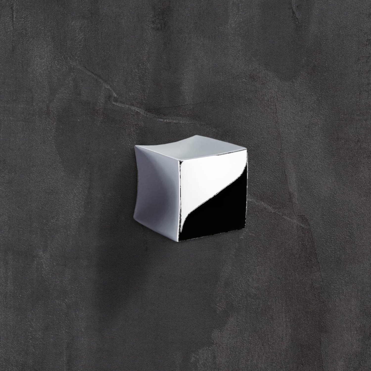 Bouton Alvito, L 21 mm, B 21 mm, H 21 mm, chromé brillant