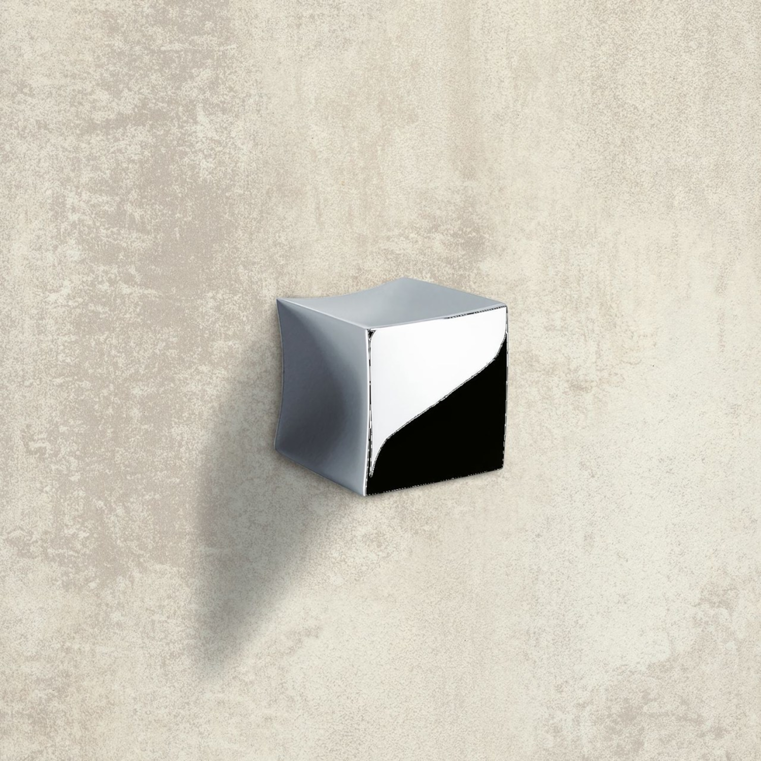 Bouton Alvito, L 21 mm, B 21 mm, H 21 mm, chromé brillant