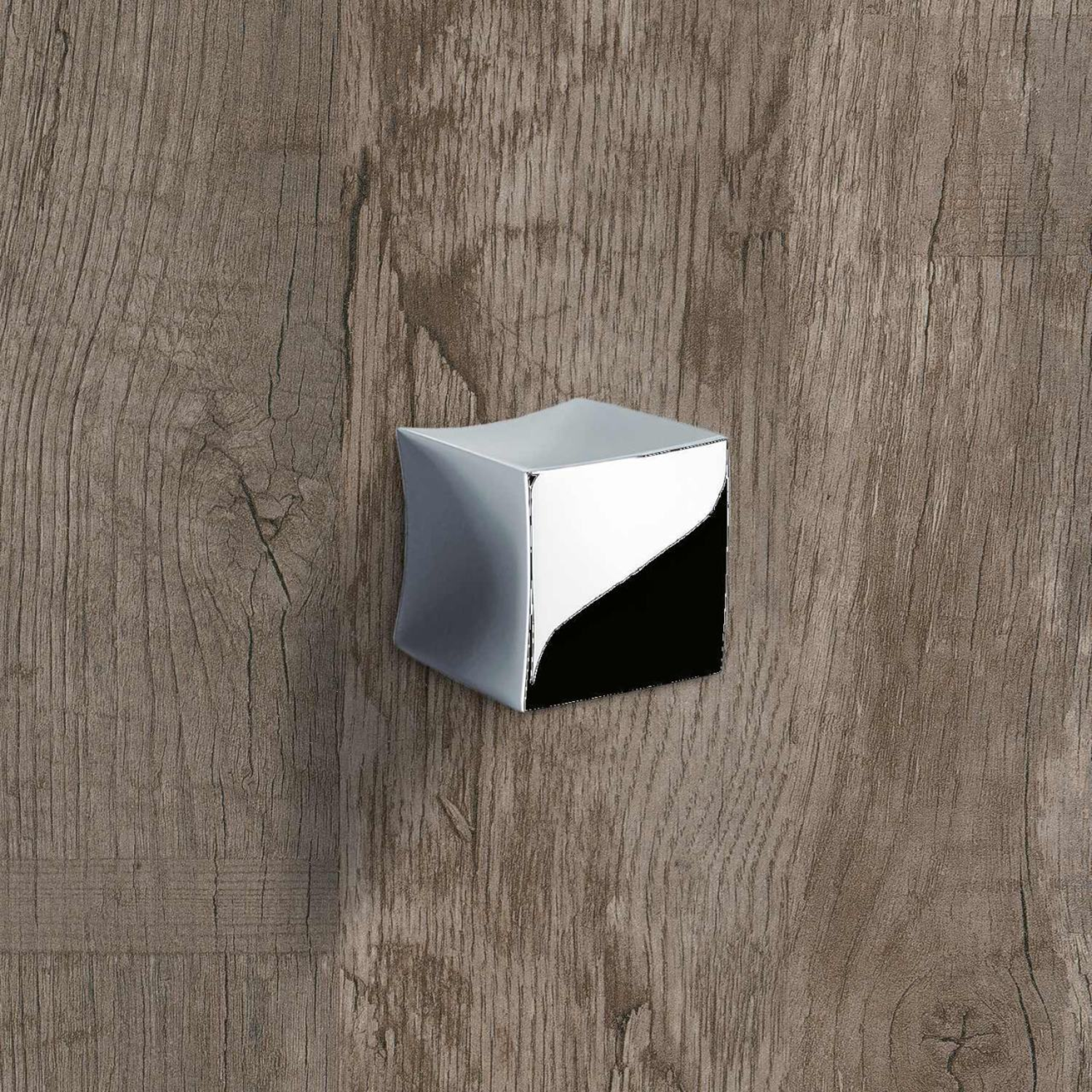 Bouton Alvito, L 21 mm, B 21 mm, H 21 mm, chromé brillant