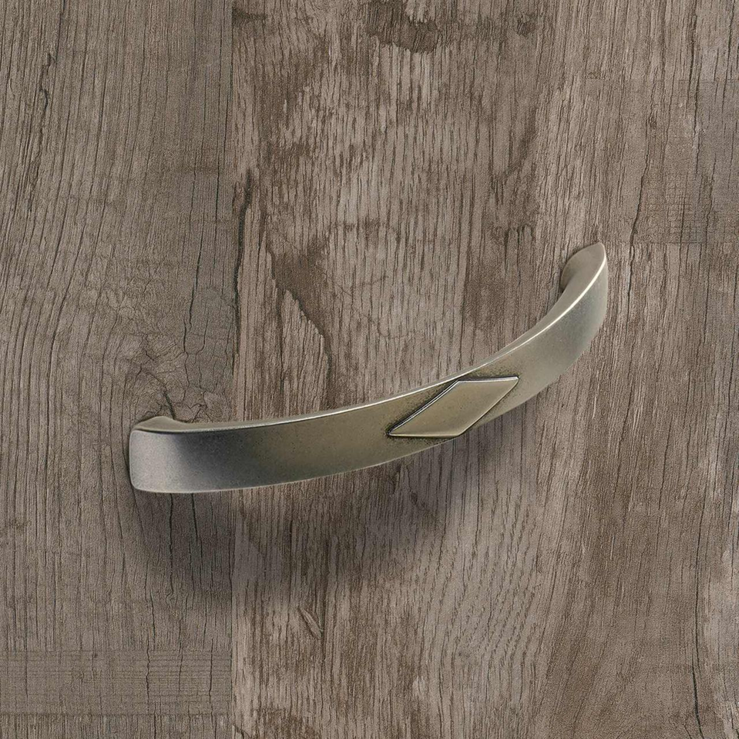 Poignée Bracara, entraxe de perçages 128, L 150 mm, B 15 mm, H 33 mm, aspect étain