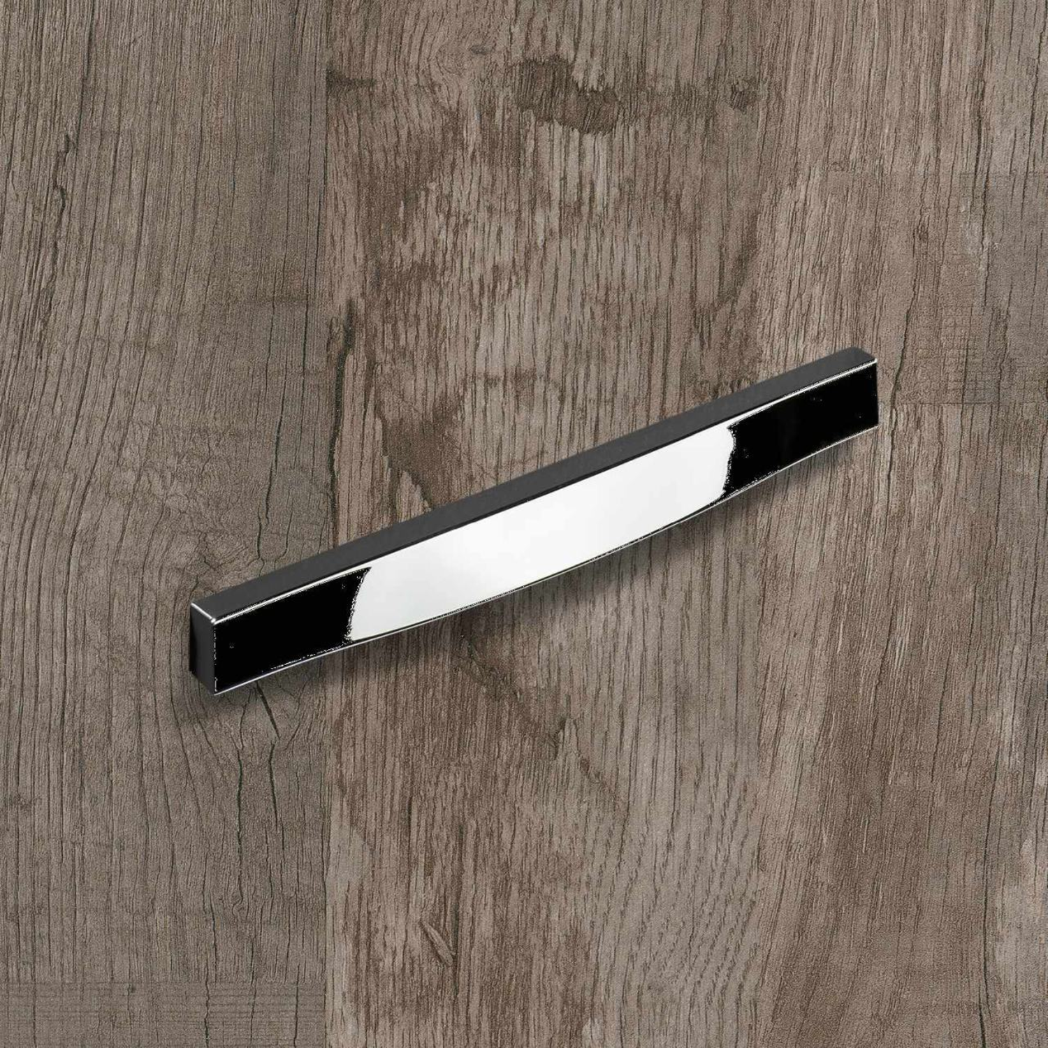 Poignée Forli, entraxe de perçages 160 / 192 mm, L 204 mm, B 18 mm, H 16 mm, chromé brillant