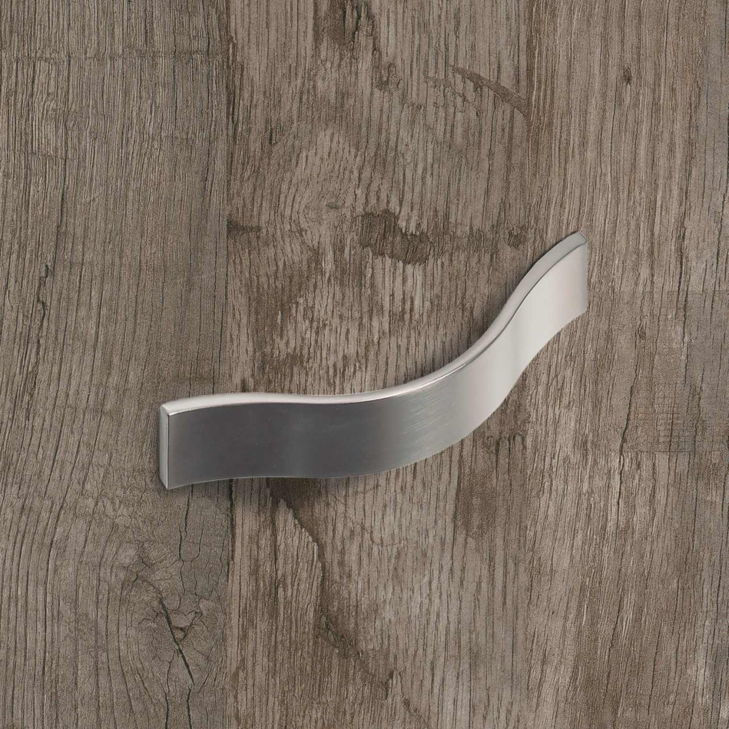 Poignée Genoa, entraxe de perçages 128, L 170 mm, B 23 mm, H 26 mm, aspect inox brossé