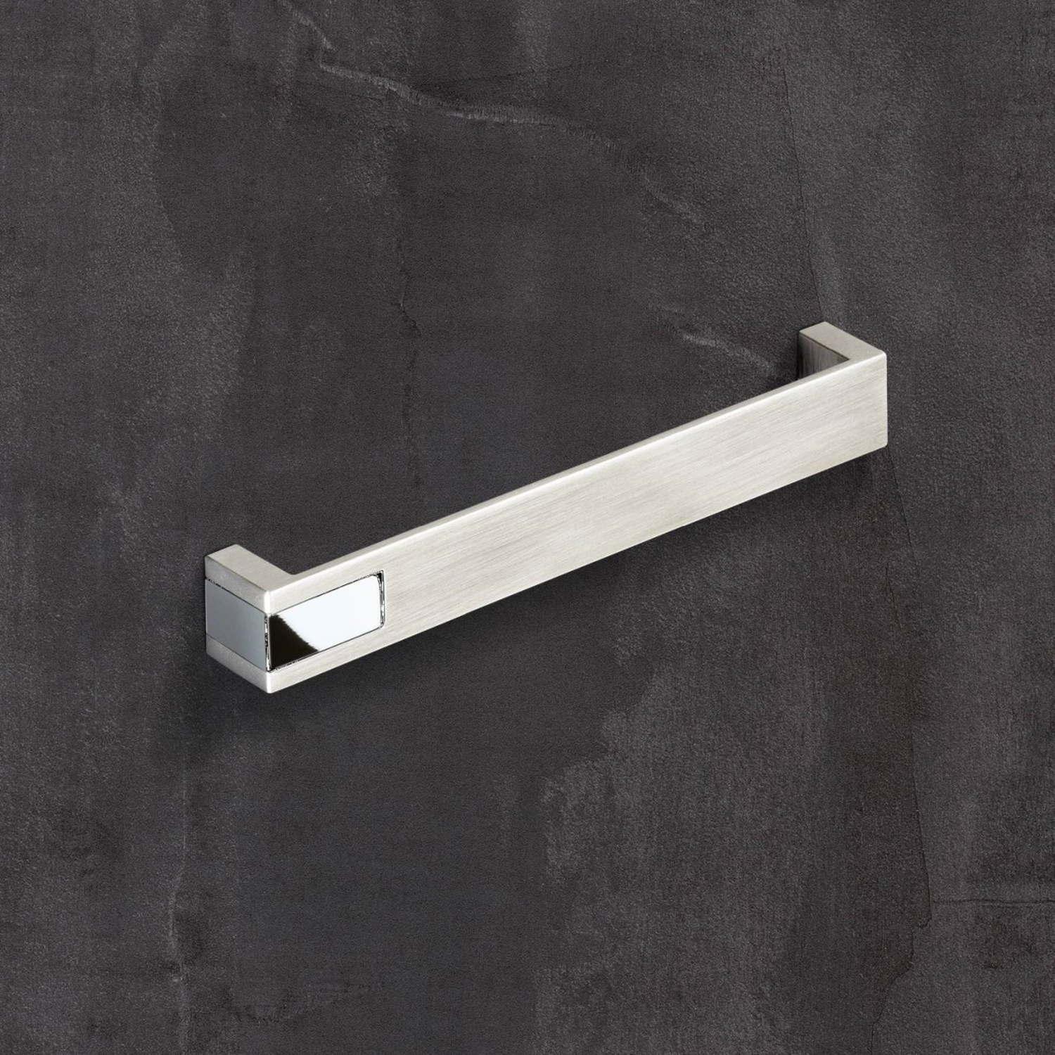 Greep Intra, boorafstand 192, L 204 mm, B 25 mm, H 26 mm, Roestvrij staal finish geborsteld / glans verchroomd