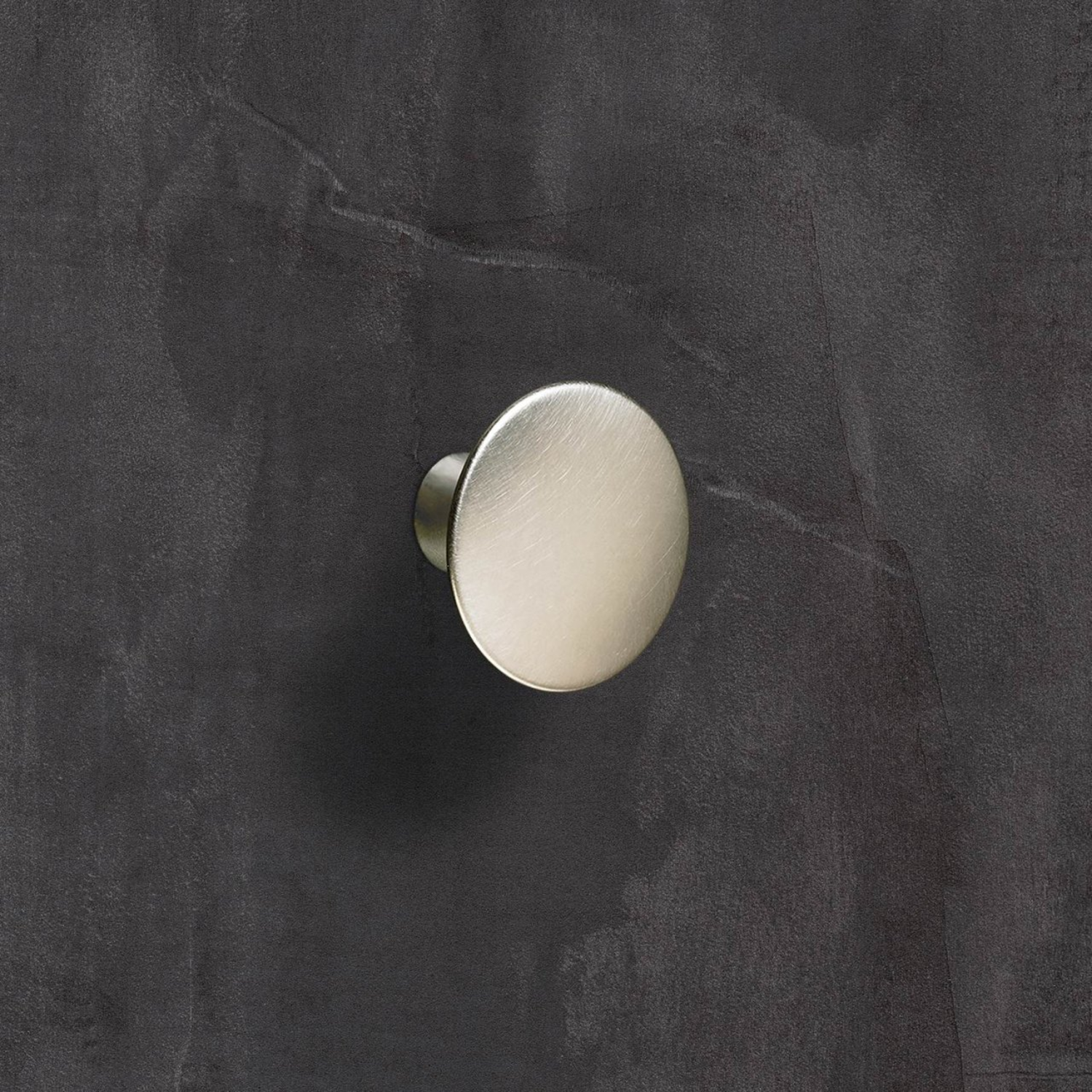 Knop Issa, H 27 mm, ø 40 mm, roestvrij staal finish geborsteld