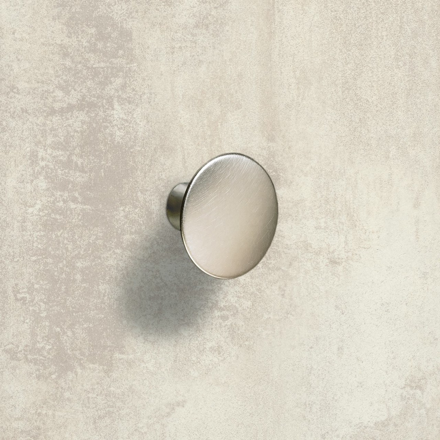 Knop Issa, H 27 mm, ø 40 mm, roestvrij staal finish geborsteld