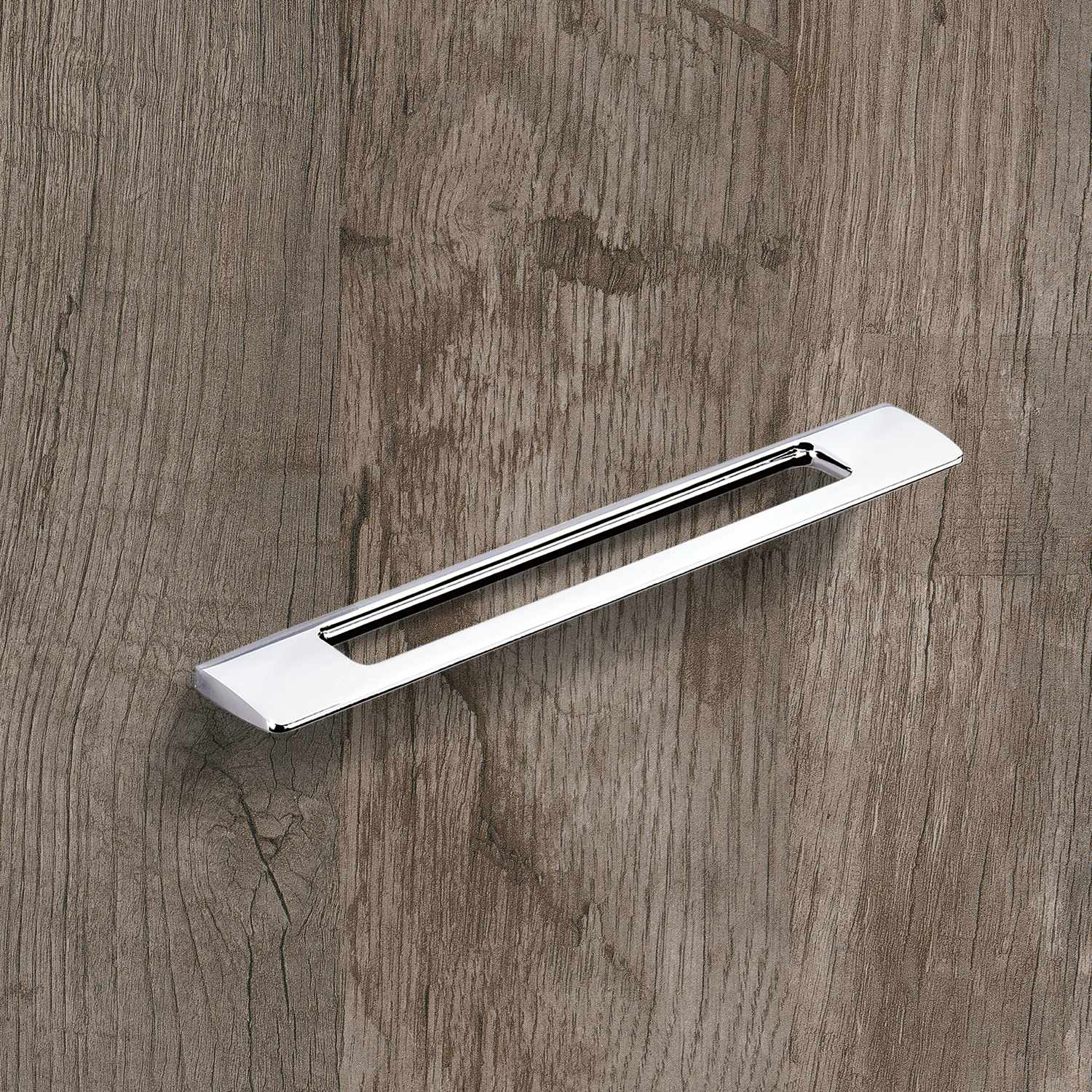 Poignée Nubia, entraxe de perçages 256, L 373 mm, B 8 mm, H 35 mm, chromé brillant