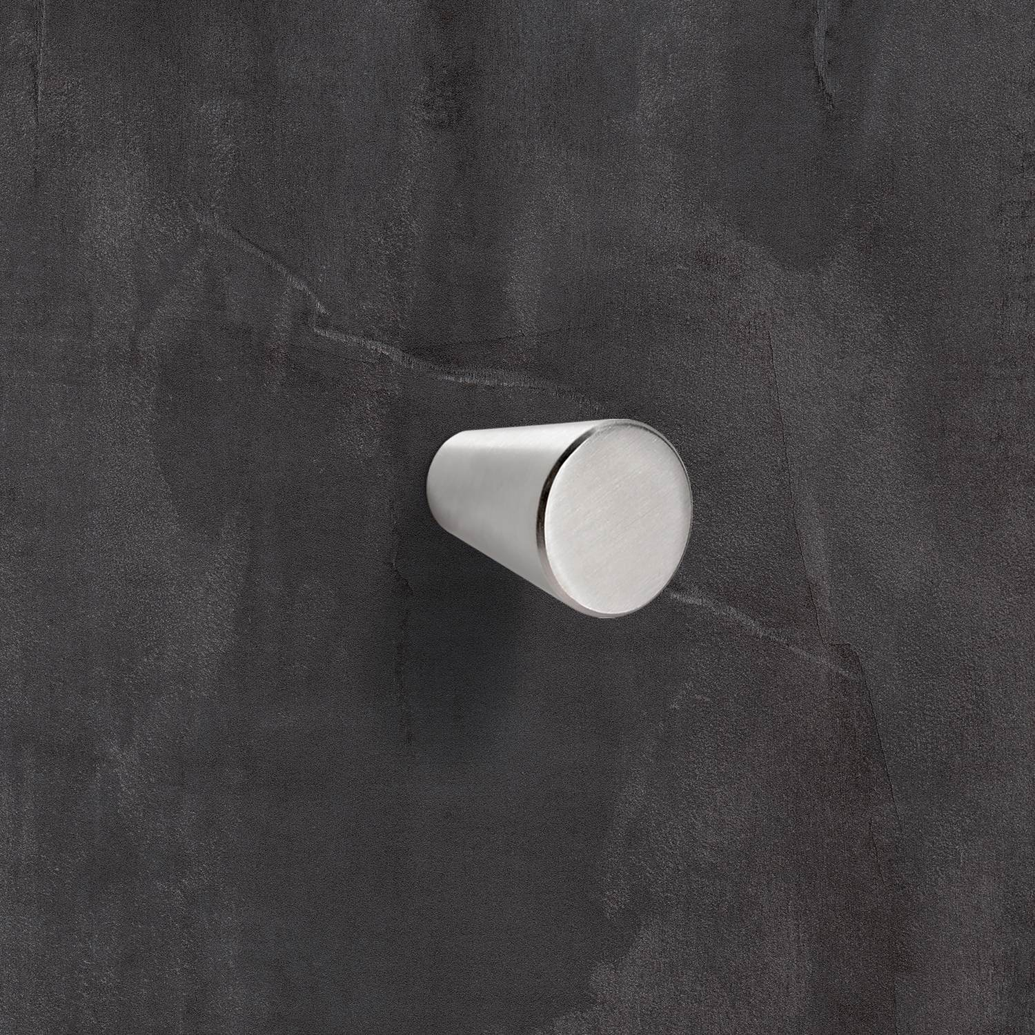 Knop Onex, H 30 mm, ø 22 mm, roestvrij staal geborsteld