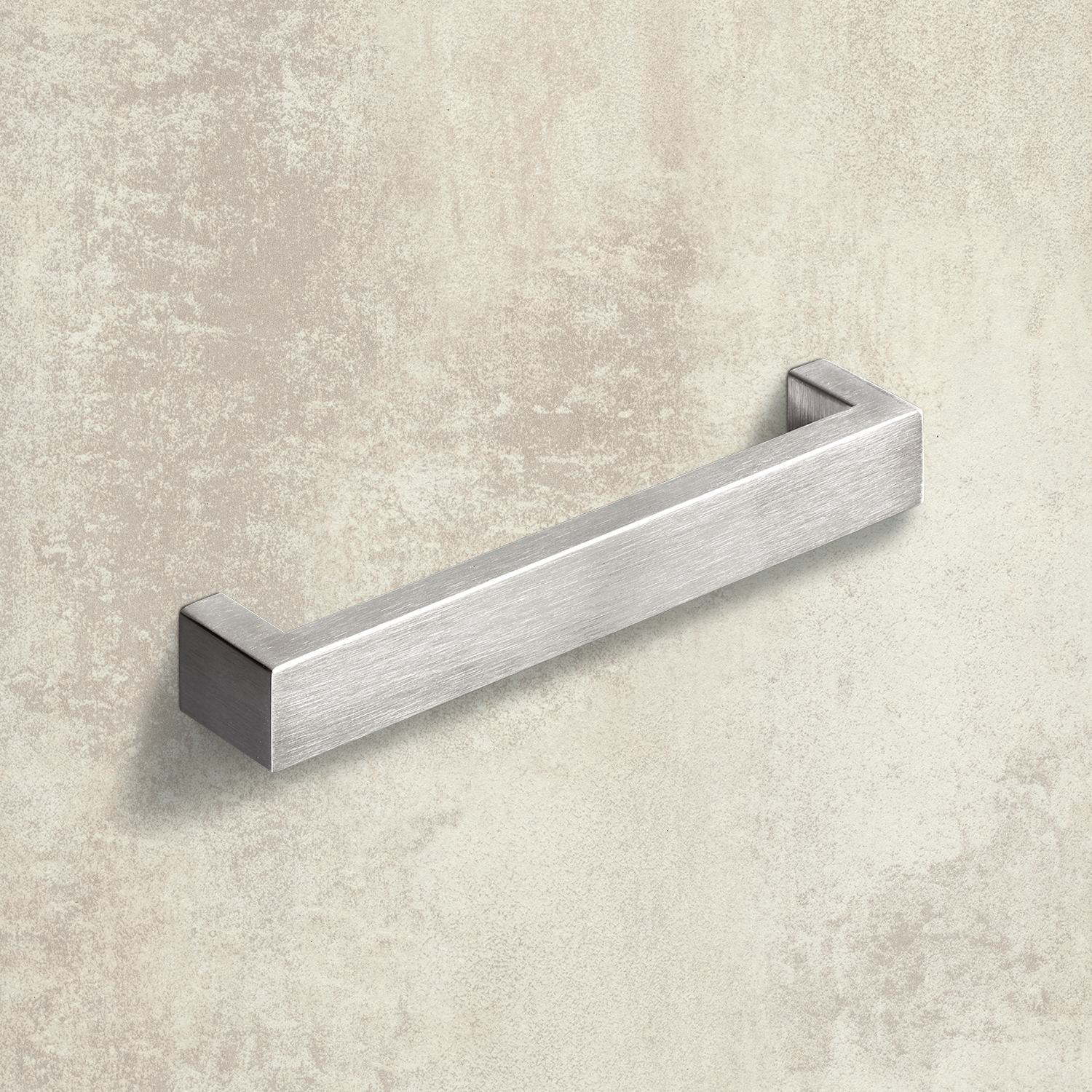 Greep Ponte, boorafstand 192, L 205 mm, B 25 mm, H 37 mm, roestvrij staal geborsteld