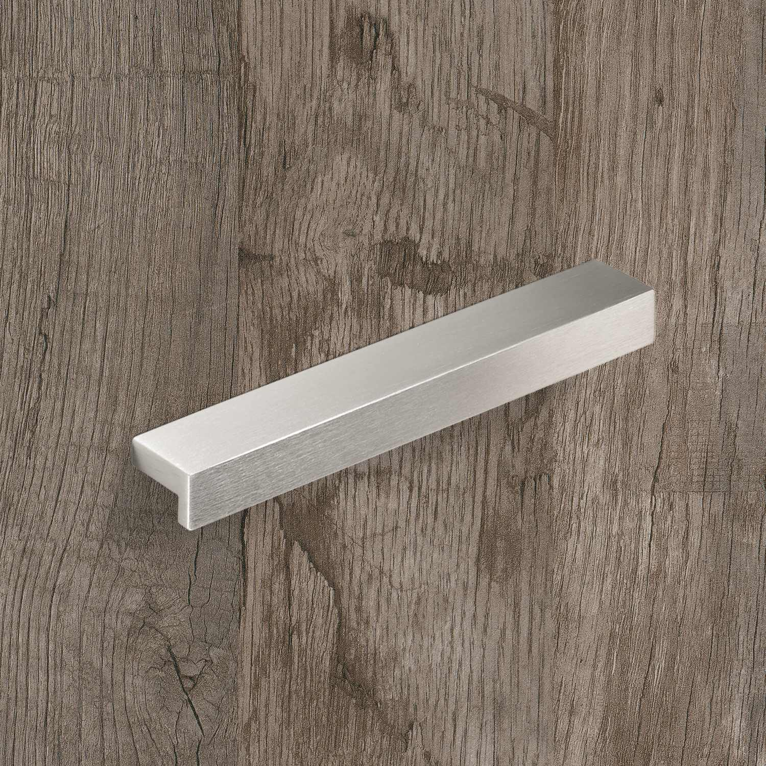 Greep Rovigo, boorafstand 192, L 207 mm, B 16 mm, H 25 mm, roestvrij staal finish geborsteld